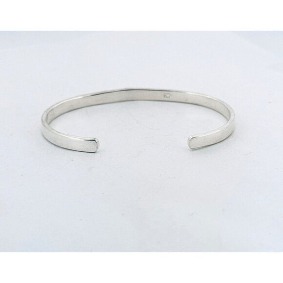 Estate Sterling Silver 925 Engraved "LOVE" Cuff Bracelet, Small Size, 6.87g - Picture 3 of 11